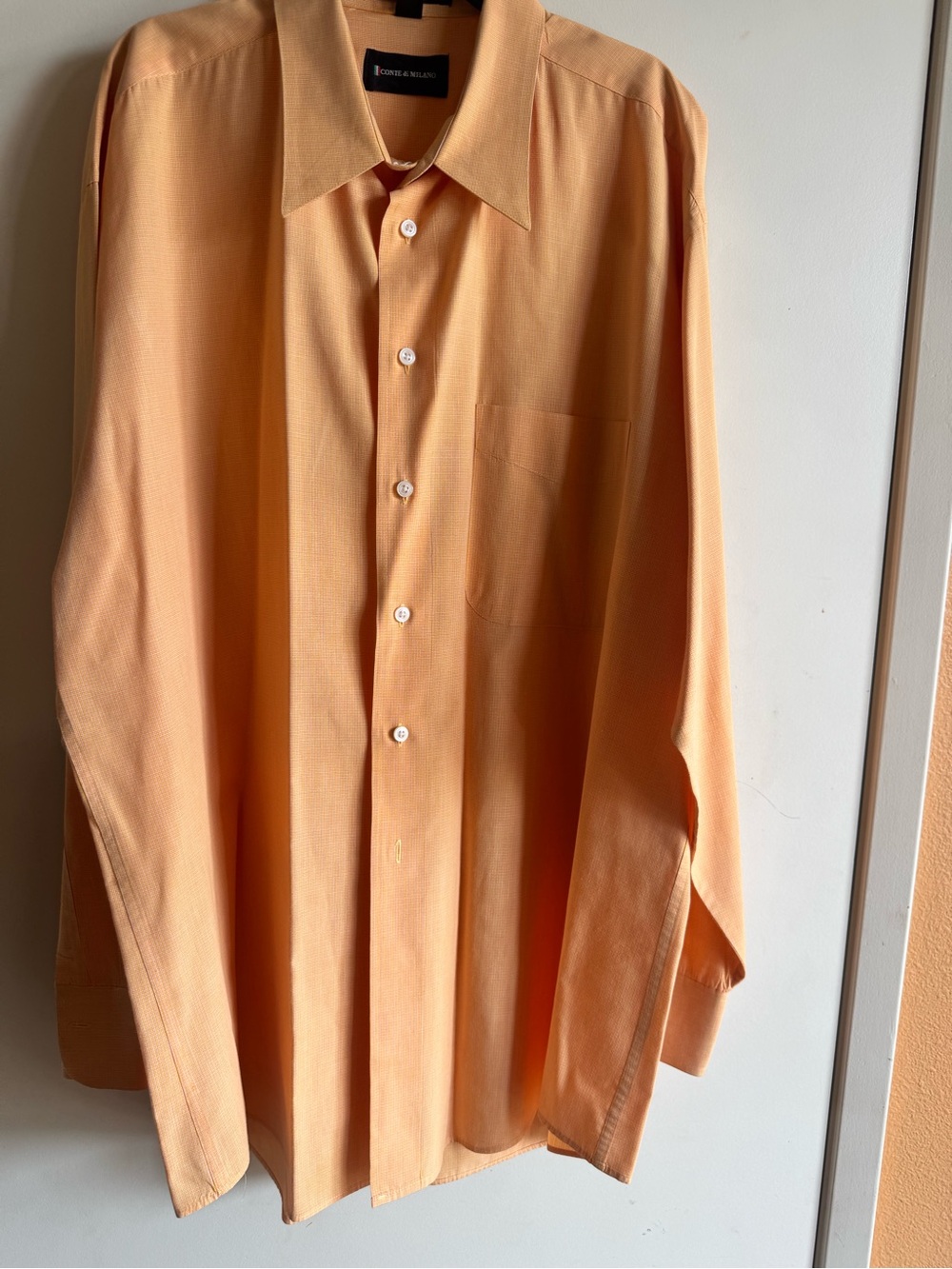 Peach-Orange Men's Dress Shirt 17 34/35
